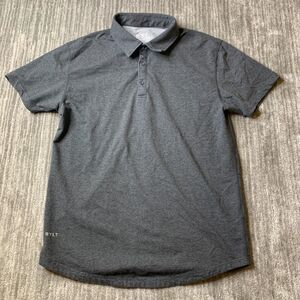 BYLT Mens Medium Drop Cut Short Sleeve Polo Shirt Lux Athleisure Stretch Casual